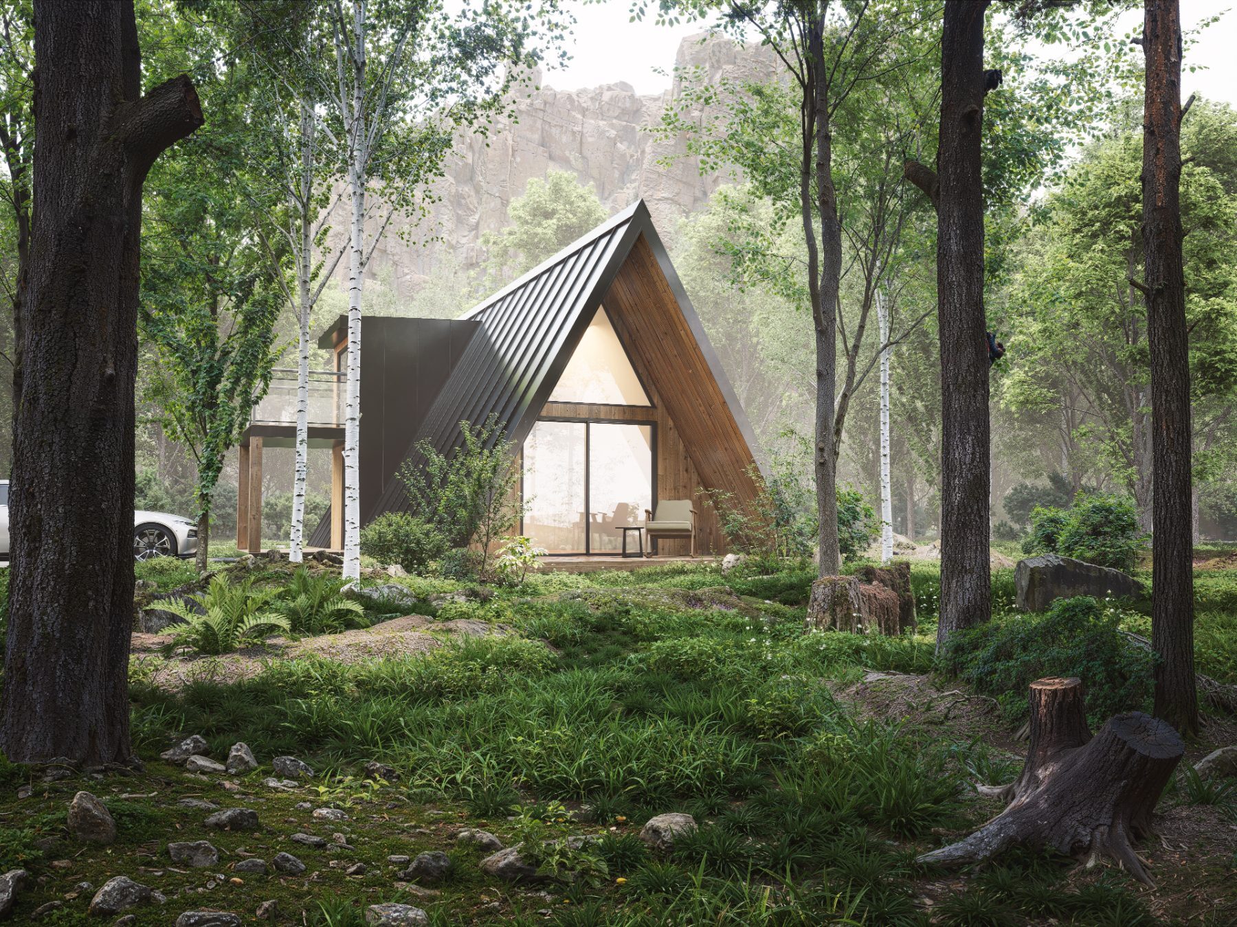 The Whispering Pine cabin exterior