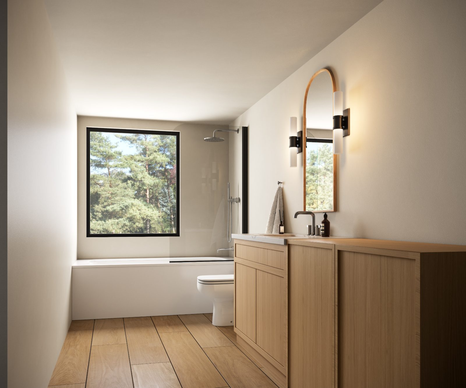 Cabin bathroom interior