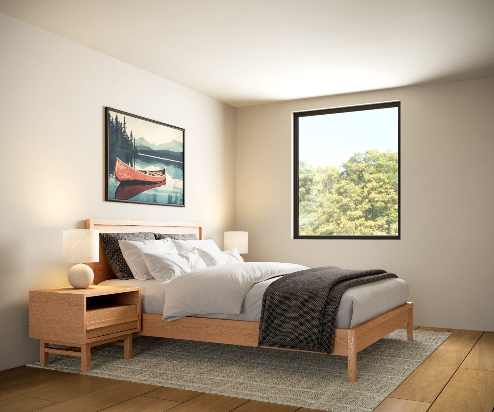 Cabin bedroom interior