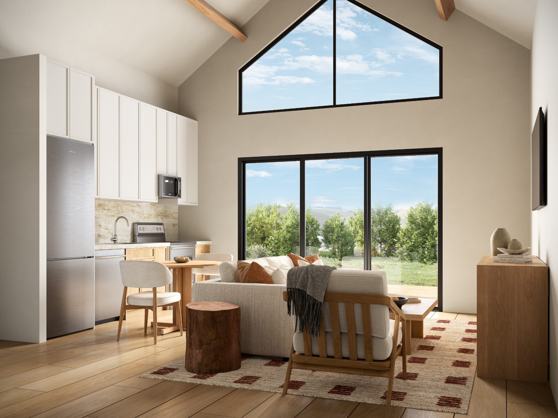 Cabin living area interior